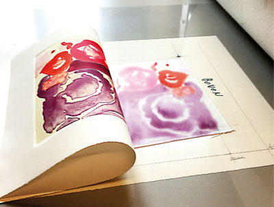 aquarelmonotype, plein d'amour